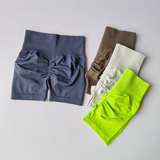Peach Hip-Lift High-Waist Sports Shorts – Afslankende, snel drogende hardloopbroek voor dames