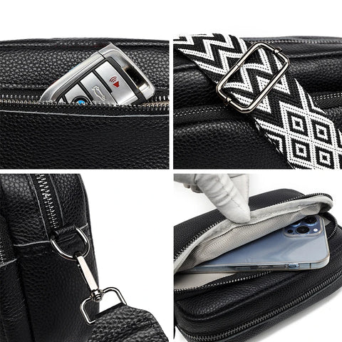Luxury Soft Cowhide Leather Ladies Messenger Bag