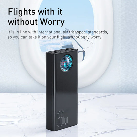 Baseus Max 65W Power Bank – 30000mAh PD Quick-Charge