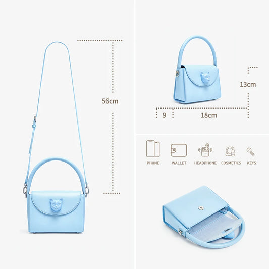 BAFELLI Women's 2025 Small Leather Handbags - Luxury Cat Crossbody