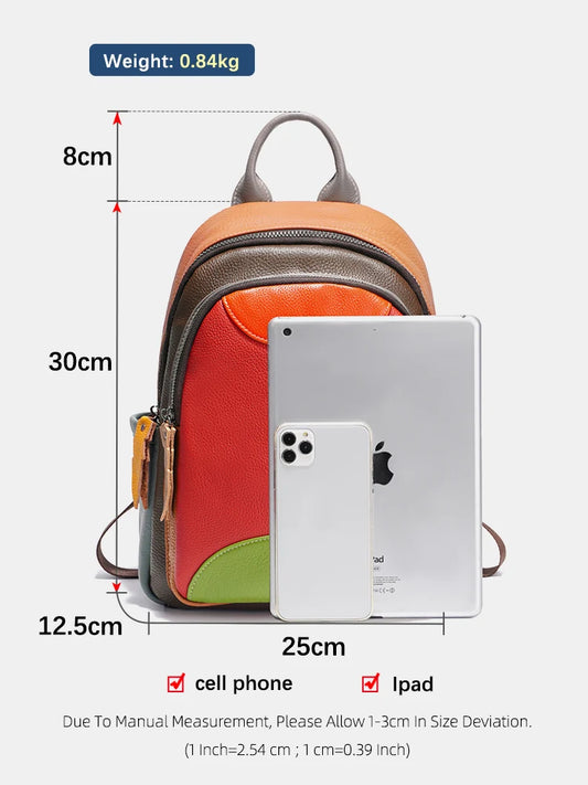 Zency Genuine Leather Women's Stylish Laptop Backpack