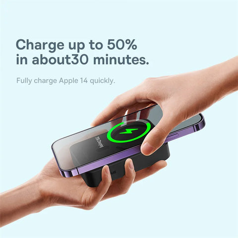 Baseus Neo 10000mAh Magnetic Power Bank – Mini Wireless Fast-Charge with Auto-Wake