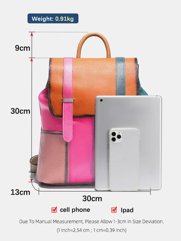 Zency Women's Stylish Genuine Leather Backpack