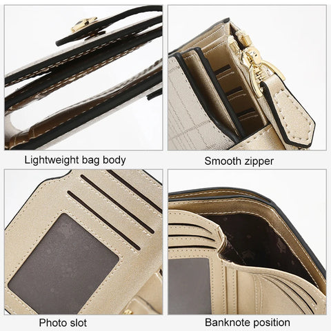 FOXER 2025 Cowhide Leather Women's Mini Clutch Wallet