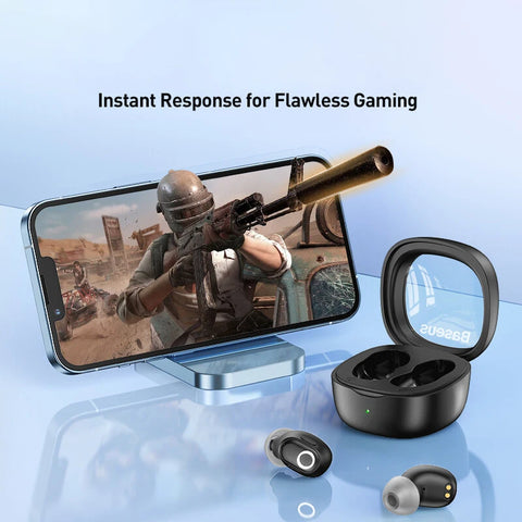 Baseus WM02 Wireless Earphones - TWS Bluetooth 5.3, Compact Design, 25-Hour Battery Life, Comfort Fit