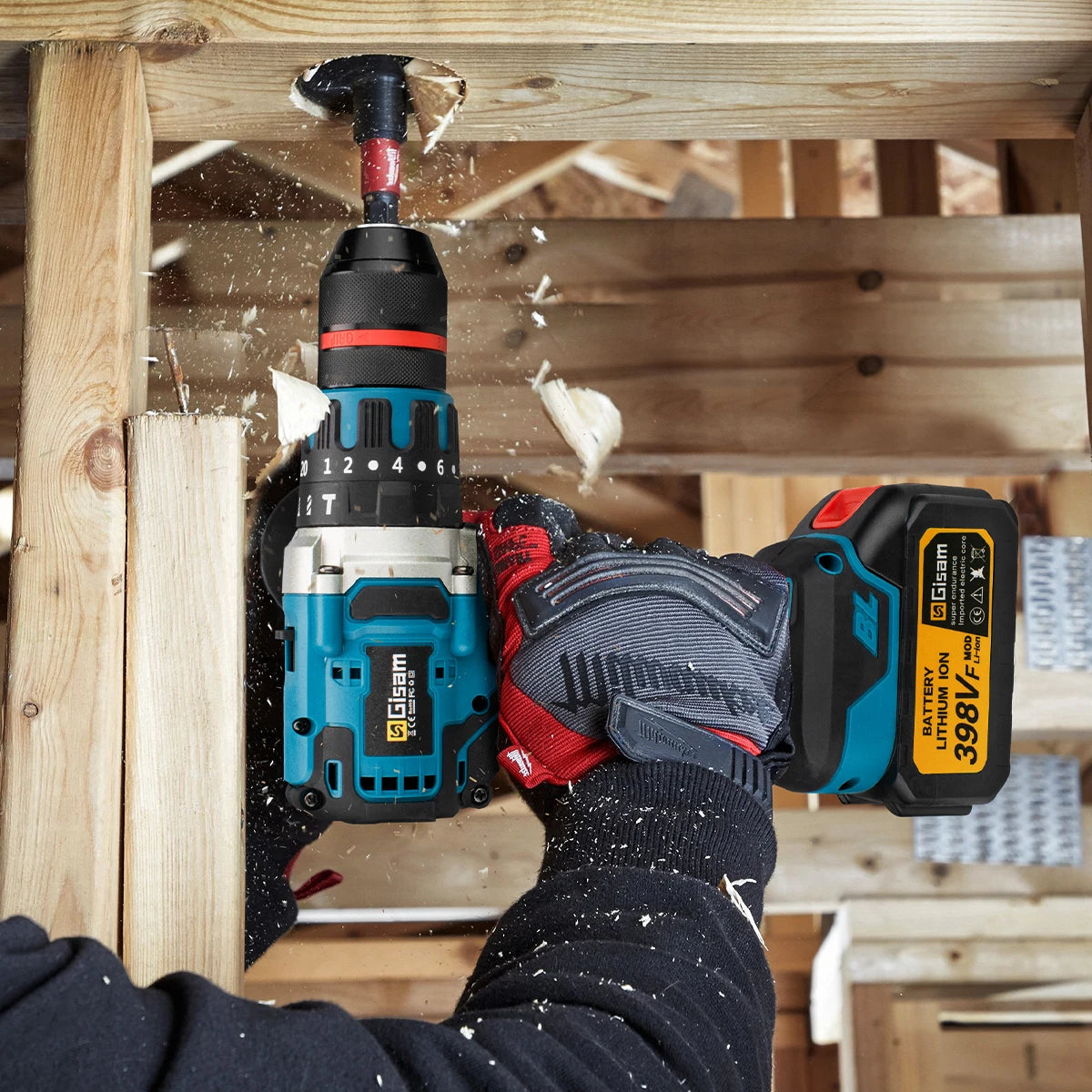 480Nm Brushless Cordless Impact Drill Driver – 13mm Electric Screwdriver for DIY, Compatible with Makita 18V Battery Pin