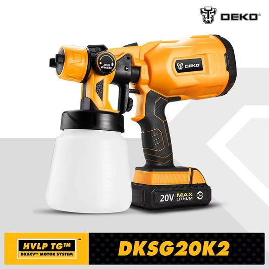 DEKO 220V Electric Paint Sprayer – High-Power Home Spray Gun with 3 Nozzles, Easy to Use & Clean, Perfect for Beginners