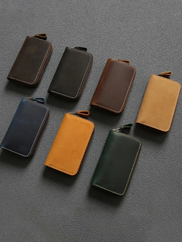 Zency Genuine Leather Unisex Car Key Holder – Elegant Key Organizer