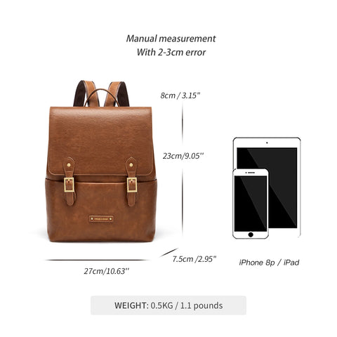 Cnoles Elegant Leather Women’s Anti-Theft Backpack