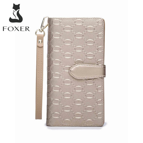 FOXER Spilt Leather Women's Long Wallet - 2025 Edition