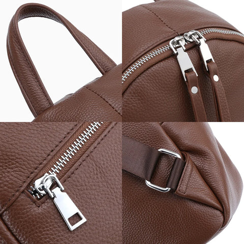 Zency Soft Cowhide Leather Backpack - Timeless Elegance for Everyday Adventures