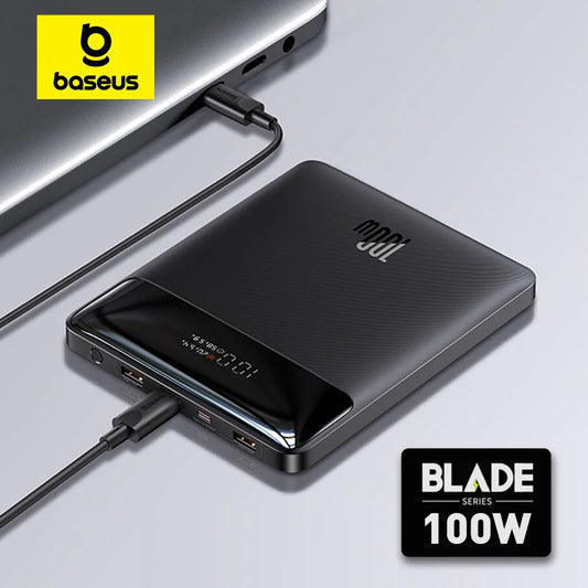 Baseus Pro 100W Power Bank – 20000mAh PD Fast-Charge with 100W Cable