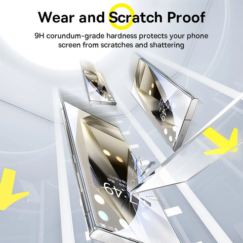 Baseus Tempered Glass Screen Protector for Samsung Galaxy S24 Ultra & S24 Plus - Auto Dust-Free Installation, Full Coverage