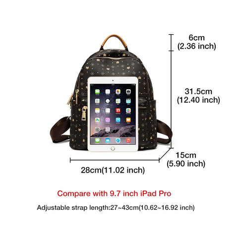 FOXER Women Backpack: Signature PVC Fashion Rucksack for Stylish Travel