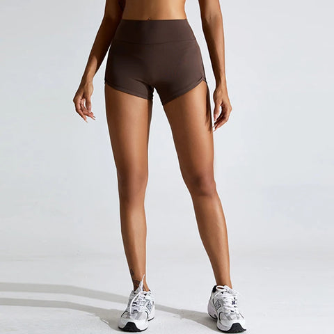 Scrunch High-Waist Yoga Shorts – Snel drogende fitness- en hardloopshorts voor dames
