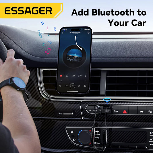Essager Bluetooth Aux Adapter - USB to 3.5mm Wireless Audio Transmitter for Car Stereo