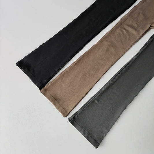 Naadloze, uitlopende yogabroek met hoge taille – Compressiefit liftende legging voor buiten- en fitnesskleding