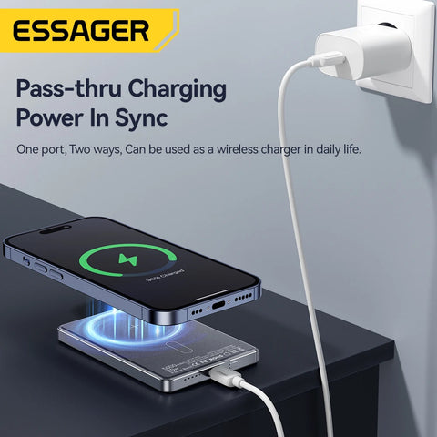 Essager Premium 65W Power Bank – 20000mAh Portable PD Fast-Charge