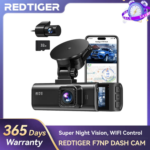 REDTIGER 4K Dash Camera – Advanced Car DVR with WiFi & GPS