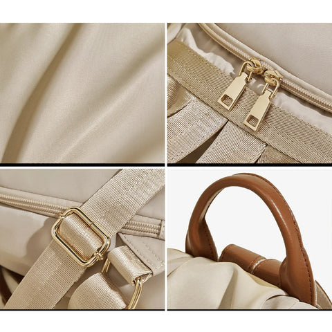FOXER 2025 Women’s Fabric Backpack - Fashion Top-Handle Schoolbag