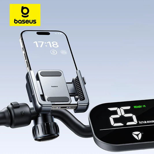 Baseus Bike Phone Holder - Shockproof Mount for iPhone, Xiaomi & Samsung - Secure GPS Clip for Cycling Adventures