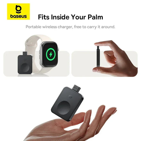 Baseus MagPro Magnetic Wireless Charger 2.5W for Apple Watch Series S1-S10, SE, and Ultra
