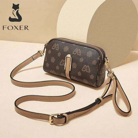 FOXER Women Small Crossbody Bag - Stylish High-Quality Mini Messenger Bag