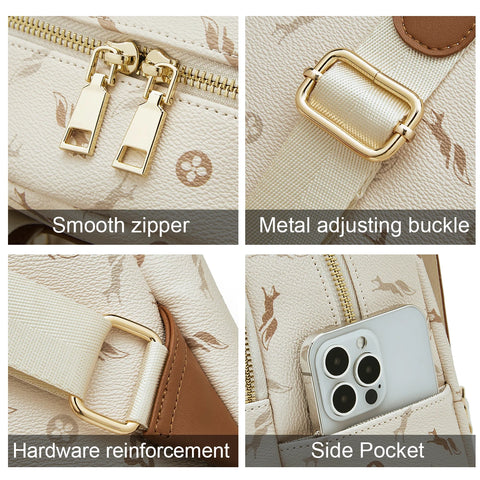 FOXER Women Backpack: Signature PVC Fashion Rucksack for Stylish Travel