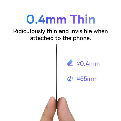 Baseus Magnetic Metal Plate for Wireless Charging - Secure Attachment for iPhone 16/15/14 Pro Max