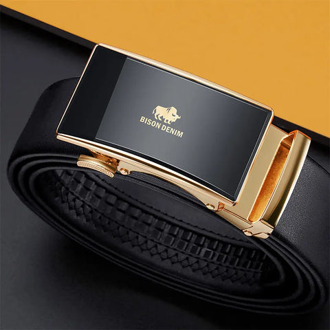 BISON DENIM Automatische Gesp Riem – Authentieke Unisex Designer Stijl