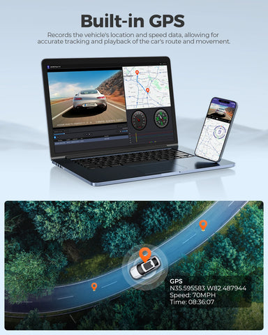 AZDOME 4K Dash Cam M550 Pro – Geavanceerde auto-DVR met wifi, gps en nachtzicht