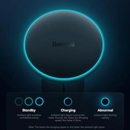 Baseus Magnetic Wireless Car Charger Holder - 15W Fast Charging for iPhone 16/15/14/13
