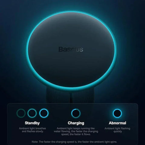 Baseus Magnetic Wireless Car Charger Holder - 15W Fast Charging for iPhone 16/15/14/13