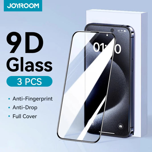Joyroom HD Glass Screen Protector for iPhone 11-16 Pro Max | Ultimate Full-Screen Tempered Glass Protection