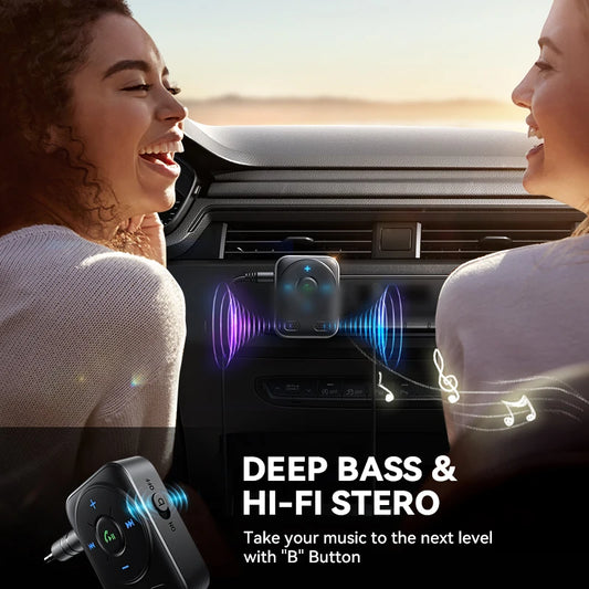 Joyroom Bluetooth 5.4 Car Adapter with Dual Mics & Noise Cancellation for Superior Audio Experience