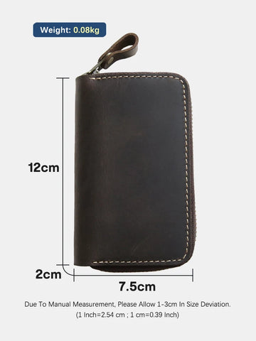 Zency Genuine Leather Unisex Car Key Holder – Elegant Key Organizer