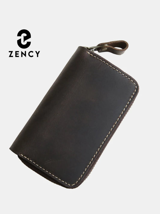 Zency Genuine Leather Unisex Car Key Holder – Elegant Key Organizer