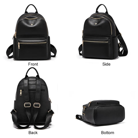 FOXER Women's Cute Fashion Backpack - Stylish Leather & Microfiber Daypack