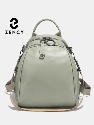 Zency Women's Soft Genuine Leather Travel Backpack