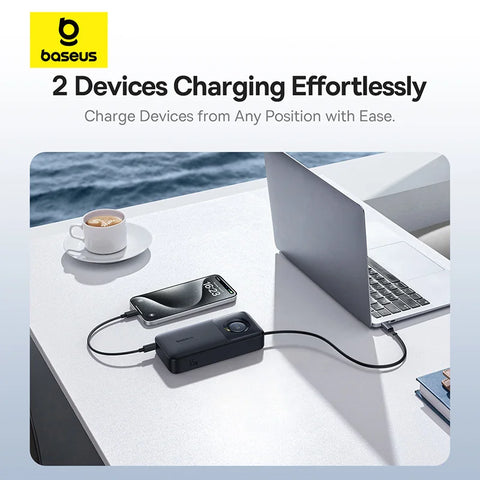 Baseus Ultra 65W Power Bank – 20000mAh with Retractable USB-C Cable