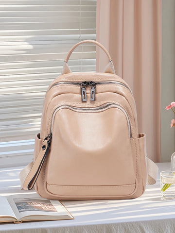 Zency 100% Genuine Leather Stylish Backpack for Women