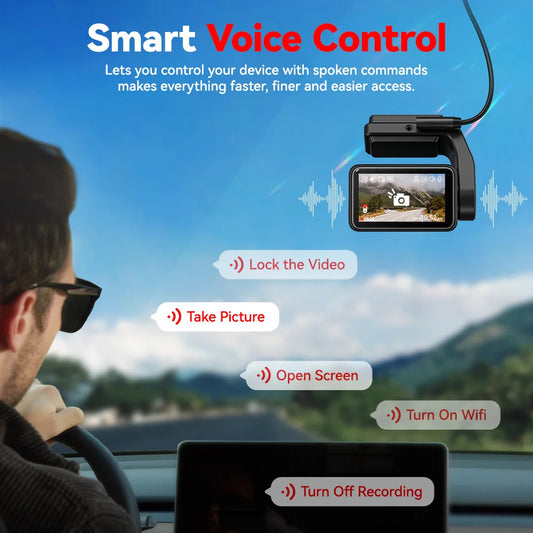 REDTIGER 4K voor- en achterdashcamera met wifi en gps