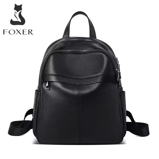 FOXER Women's Vintage Leather Multi-Function Backpack