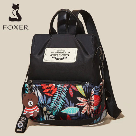 FOXER Girl Preppy Style High Capacity Backpack for Women