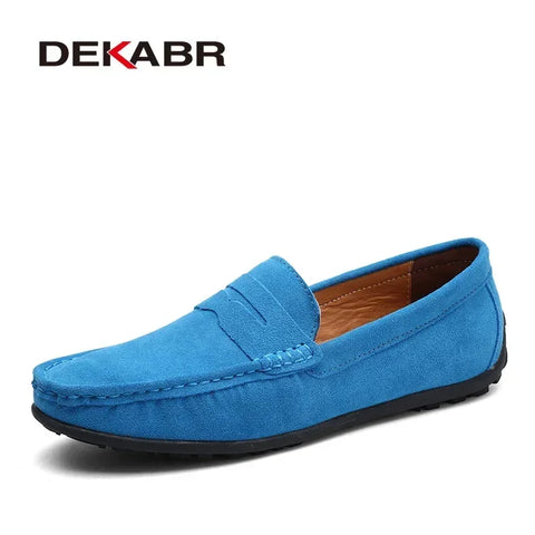 DEKABR Grote maten heren loafers - Echte leren modieuze bootschoenen