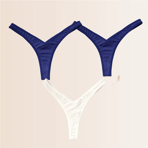 Seamless Thongs Solid Thong Panties for Women - Soft Silk Tangas