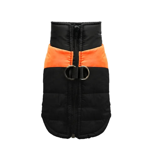 Waterproof Warm Dog Clothes - Winter Vest Padded Zipper Jacket for All Dog Sizes