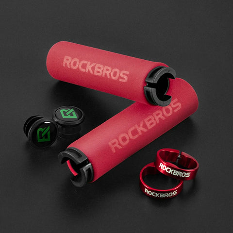 ROCKBROS Bicycle Grips - Ultra-light Silicone Sponge Handlebar Grips for MTB