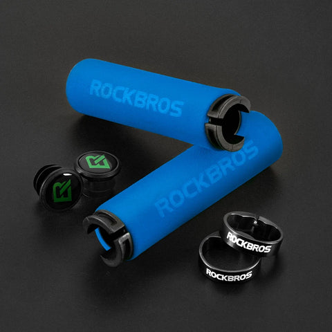 ROCKBROS Bicycle Grips - Ultra-light Silicone Sponge Handlebar Grips for MTB