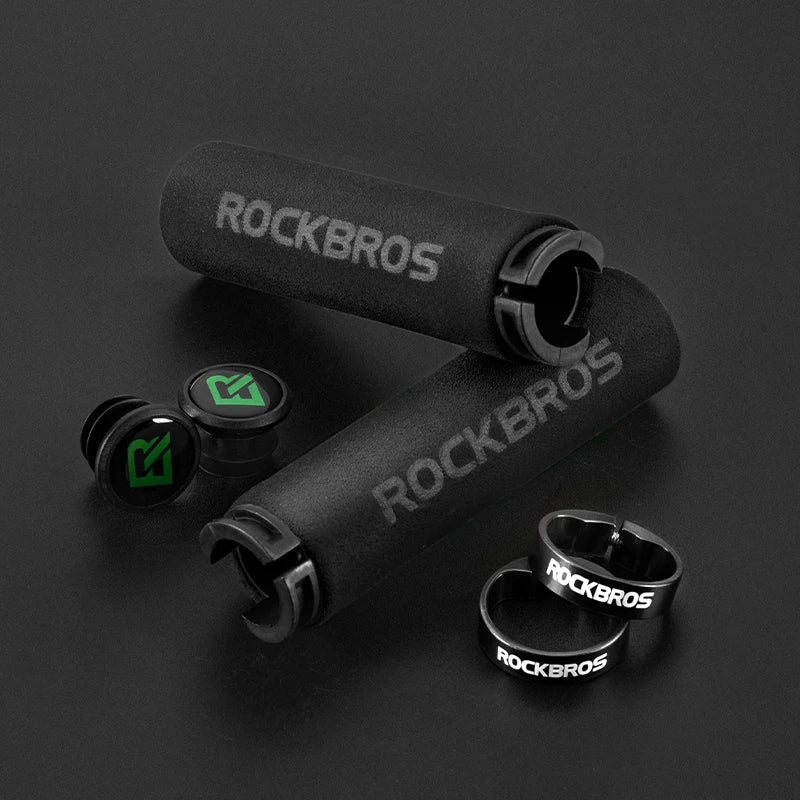 ROCKBROS Bicycle Grips - Ultra-light Silicone Sponge Handlebar Grips for MTB